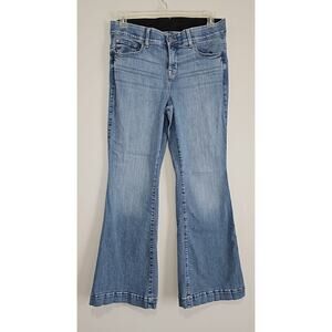 Torrid Bombshell Flare Leg Jeans Denim Womens 14 Blue Medium Wash Stretch Boho
